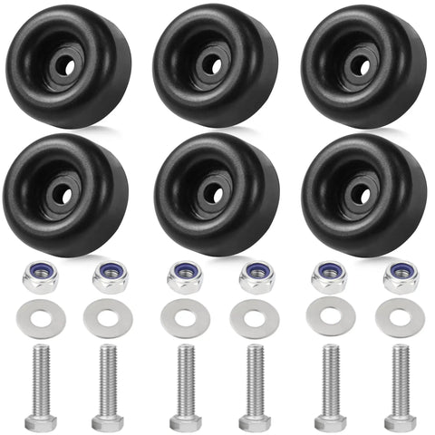 Beefy Heavy Duty Round Rubber Foot Pads 2.5 Inch Anti Vibration Dampeners 6 Pack Universal Feet For Generators Compressors Pressure Washers