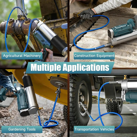 Beast Cordless Electric Grease Gun Kit With Dual 4.0Ah Batteries, 12000 PSI Power used on various machinery and vehicles