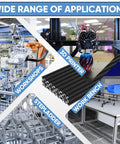 European Standard 4040 Aluminum Extrusion V Slot 4 Pack 800mm Length Anodized Black Rail for 3D Printer Workbench DIY Use