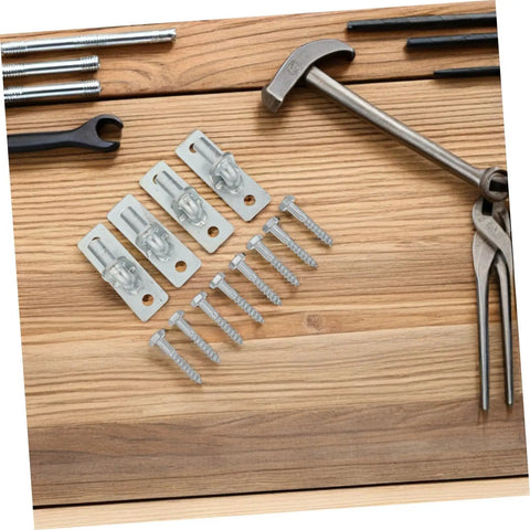 Tough As Nails Four Pack Wall Mount Fence Hinge Kit For Barn Doors And Outdoor Gate Posts Featuring Genuine Galvanized Steel Build with hardware and screws.