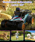Off Road Car With Camera, 2.4GHz Remote Truck With 2.8-Inch LCD Screen, 60-Degree Adjustable Camera, outdoor scene with animals