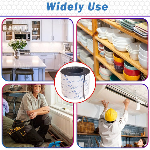 Neoprene Rubber Strip With Adhesive For DIY Gaskets And Pads, Heavy Duty Anti Slip Floor Protection, Anti Vibration Padding, Crafts And Mounting, Four Inch Wide By Ten Feet Long, One Sixteenth Inch Thick, Flexible Outdoor Ready