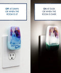 Frozen LED Night Light Featuring Anna And Elsa Sensor Plug In Dusk To Dawn Auto On Off Cozy Glow Vibe For Bedroom Nursery Bathroom And Kids Playroom UL Certified Girls Room Decor