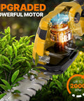 Powerful Cordless Two In One Hedge Trimmer And Grass Shears With Dual Batteries Eight Point Nine Inch Blade cutting hedge