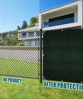 Dark Green Privacy Fence Screen 4x50 Feet For Chain Link Fences With 90 Percent Blockage, Heavy Duty 170GSM HDPE