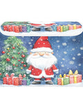 Heavy Duty Collapsible Linen Storage Cubes With Flip Top Lid And Sturdy Rope Handles featuring Santa design for seasonal organization.
