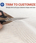 Trim-to-size heavy duty non slip rug pad gripper 2x3 feet for area rugs with scissors cutting mesh material