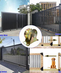 Heavy Duty U Groove Gate Casters 2 Inch Steel Gate Wheels Bearing 660 Lbs Per Wheel shown on sliding fences and gates.