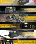 No Fuss Wireless Digital Angle Finder Tool With Dual Axis Alignment And Spot On Accuracy featuring clear display and magnetic base.