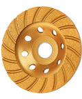 Pro Grade Turbo Diamond Cup Wheel Four And A Half Inch 115 Millimeters For Concrete And Stone Grinding Screed And Natural Stone Finishing