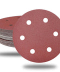 Nine Inch Drywall Sanding Discs Set, 30 Pack With Hook And Loop Backing, Grits 80 100 120 180 240 400, 6 Hole Aluminum Oxide Paper