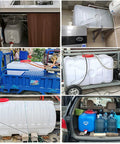 Various setups of 45L Big-Capacity Water Storage Tank For Home, School, Office And More, Heavy-Duty Food Grade HDPE