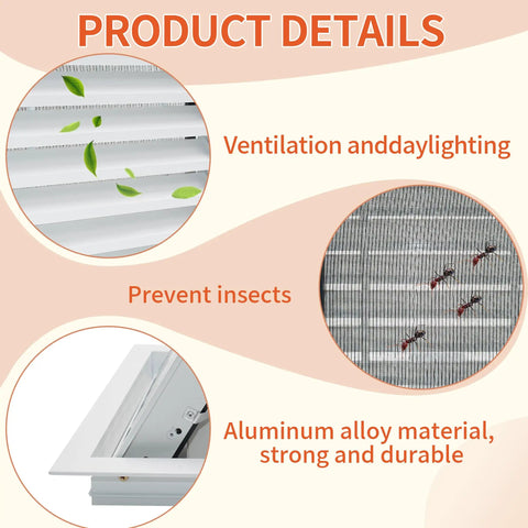 Top Shelf 12 X 12 Inch Steel Access Door For Drywall With Integrated Ventilation Grille And Seamless Flush Mount for ventilation and insect prevention.