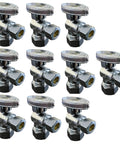 10 Pack Half Inch Nominal Compression Angle Stop Valve Chrome Brass Quarter Turn Water Shut Off For Sinks Bathrooms Kitchens And Laundry Plumbing Lead Free Durable No Fuss Easy Install