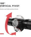 Transcend 1000 Lumen Rechargeable Headlamp 180° vertical pivot feature, showcasing rotatable head for hiking and camping.