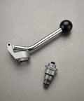 Heavy Duty Hydraulic Relief Valve M19 x 58mm For Car Lift Power Unit Lever Handle Lowering Valve on metal surface