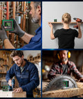 Digital Angle Finder With Laser And Magnetic 4-Side Inclinometer, Pro Grade Precision, ±0.1° Accuracy, 0.05° Resolution, Backlit Display, Measures Degrees And Percent, Fast One-Hand Operation, Built For Builders And DIY Pros on pipe, shelf, wood and saw setups