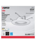 Five To Six Inch LED Downlight Retrofit Kit Dimmable 4000K Cool White 120 Volt Energy Efficient Recessed Lighting White Finish 12 Pack