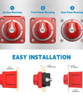 Beefed Up 300A Waterproof Battery Disconnect Switch 12V To 48V On Off Kill Switch for multiple mounting options