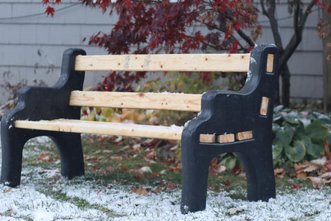 DIY Bench Ends Kit For Outdoor And Patio Benches, Build Your Own Bench With Standard 2x4s, Hardware Not Included, Black Finish