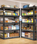 Workhorse Heavy Duty Steel Garage Shelving With Smooth Edges For Garage Basement Shed And Pantry Stable Durable Storage With Rolled Edge Uprights Scratch Resistant Coating Anti Tip Kits For Safe Easy Organization, 5-tier pantry shelves