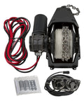 Venta Pontoon Anchor Winch Heavy Duty Electric Bow Mount With 220 Lb Load Capacity, 92 Ft Three Strand Rope, 6 Ft Chain, 400W IP66 Marine Motor, Slackline Sensor Cut Off Switch, Easy Foot Switch Deployment, 12V Power Supply, with rope, chain, wiring and foot switch