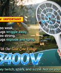 Electric Fly Swatter Bug Zapper Racket For Indoor And Outdoor Use With Dense Three Millimeter Mesh And Apple Like Weight AA Battery Powered Not Included Pro Swat Tips For Quick Safe Insect Knockouts Great For Camping And Backyard Use