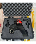 Heavy Duty Hydraulic Torque Wrench With Adjustable Square Drive And Rock Solid Alloy Steel Construction Built Tough For Demanding Industrial Jobs Delivering Serious Cranking Power Anytime inside a protective case.