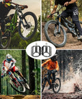 Cyclists riding with Nine Sixteenth Inch MTB Bike Pedals With Sealed Bearings, Aluminum Alloy Flat Pedals for off-road trails.