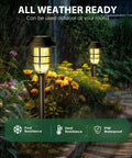 Outdoor Solar Lights For Yard And Pathway Waterproof Landscape Lighting with snowflake pattern illuminating garden