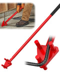 Fixum Heavy Duty Manual Rebar Bender For 5/8 Inch Steel Rods being used to bend steel rods on a construction site.