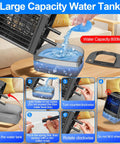 Ultimate Portable Air Conditioner Mini Personal AC demonstrating water tank filling, 800ml capacity, features and usage.