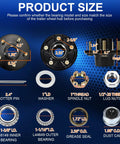 ikkwmei 3500lb trailer hub kit, 5 on 4.5 bolt, 2 sets; fits 1-1/16 to 1-3/8 spindle