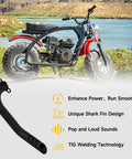 Exhaust Bolt-On Pipe Jet Kit For Predator 212Cc 224Cc And 196Cc Engines installed on mini bike by lake