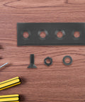 Sturdy Black Sliding Barn Door Hardware Connector Set With Metal Track And Replacement Bracket For Easy No Fuss Installation