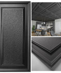 Dope Matte Black 3D Wall Panels Diamond Pattern Kit Lightweight PVC Tiles Easy DIY Accent Wall Decor 12 Panels Covering 32 Sq Ft