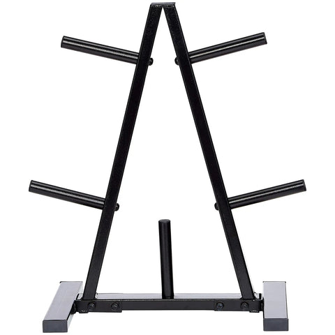 Heavy Duty One Inch Weight Plate Rack For Garage Gym Storage Durable Powder Coated Steel Dumbbell Organizer With Stable Base And No Fuss Angled Arms
