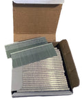 Pro Grade Galvanized Finish Nails 16 Gauge 1 Inch Straight Head Built Tough For Pneumatic Or Cordless Nailer Guns Solid 2500 Count Box with visible nails in packaging.