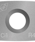 Durable 4 Inch Carbide Insert Rougher Cutter Replacement Blade For Lathe Woodturning features a flat design with circular center hole.