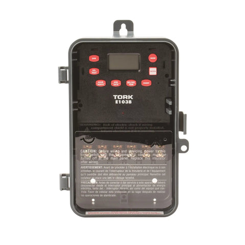 All Day Auto 24 Hour Time Switch With Digital Display, One Channel DPST Dry Contact, 120-277 VAC Input in Noryl case