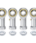 4 Pack PHS10 Female Rod End Bearing With M10 Bore And M10x1.5 Right Hand Thread, Self Lubricating Joint Rod Ends, Steel Body With Hardened Ball, Includes Jam Nuts For Smooth Durable Motion In Mechanical Linkages Built Tough For Everyday DIY.