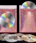 Rose Gold Holographic Bubble Mailers Bulk Pack Of 30 Self Sealing Padded Envelopes 11 By 7 Inches For Shipping And Packing With Privacy Protection Cushioning Ideal For Ecommerce Sellers And Gift Shipments holding discs