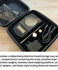 Durable Jewelers Carat Mini Scale With 0.005 Ct Readability And 250 Ct Capacity, accessories in protective case