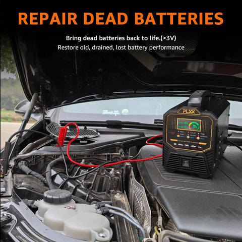 Kick Your Dead Battery Back In Gear With This Heavy Duty 12V 24V Smart Charger 0 To 15 Amps Automatic Trickle Maintainer Auto Shutoff For Agm Gel Deep Cycle Batteries on car engine