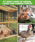 Heavy Duty 19 Gauge Hardware Cloth, 1/2 Inch Square Openings used in animal cages and garden fences with rabbits and chickens