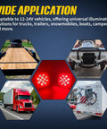 12V Submersible LED Trailer Light Kit With 7 Functions for adaptable use on trailers, trucks, snowmobiles, boats, and campers