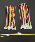 Mini Micro PH2.0mm 4Pin Connector Kit With 10cm 22AWG Soft Silicone Wire, various colored wires and connectors displayed