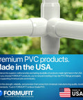 3/4 Inch 4-Way PVC Tee Fitting, Furniture Grade, White, Made In USA, UV Resistant, Impact Proof, for DIY Projects