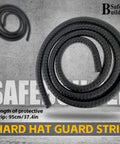 Black Brim Edge Protector Strip For Hard Hats, Pro Grade Hard Hat Accessory, 37.4 Inch Brim Cover, Durable Rubber Outer Layer With Anti Slip Pattern, Easy Install, Extends Lifespan Of Safety Helmet, Keeps You Looking Sharp