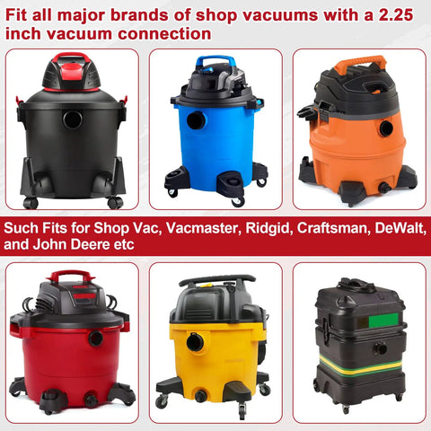 Two And A Quarter Inch Shop Vac Hose Extension, Ten Foot Cuff With 2.25 Inch Connection, Fits Most Major Brands Like Craftsman vacuums